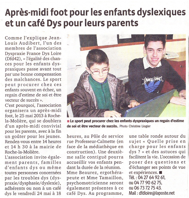 Article dans Le Progrès du 19/05/2013