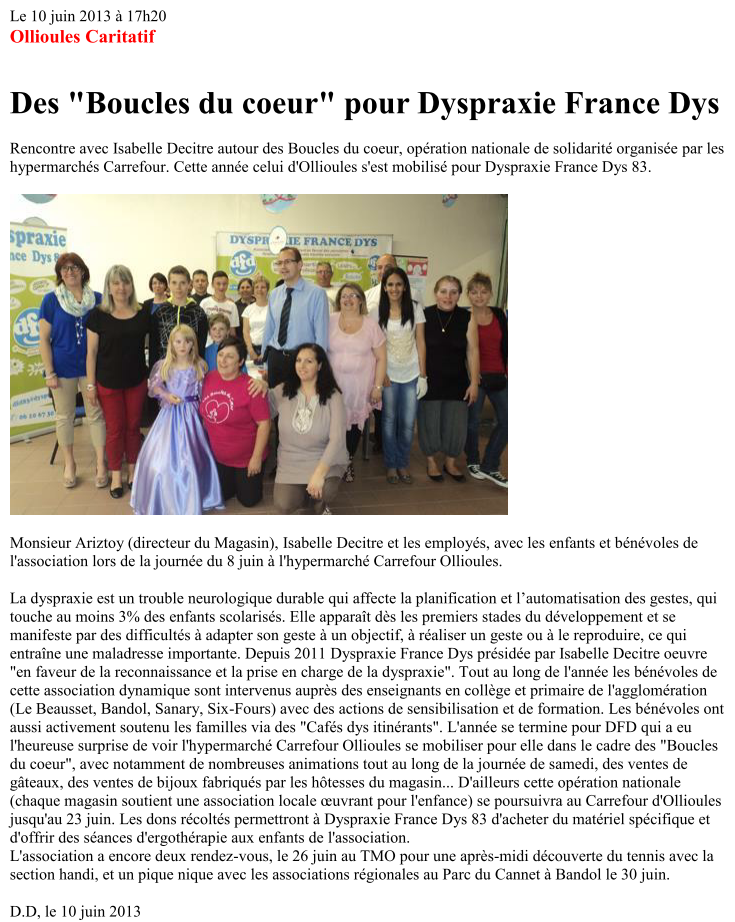 Article du 10 juin 2013