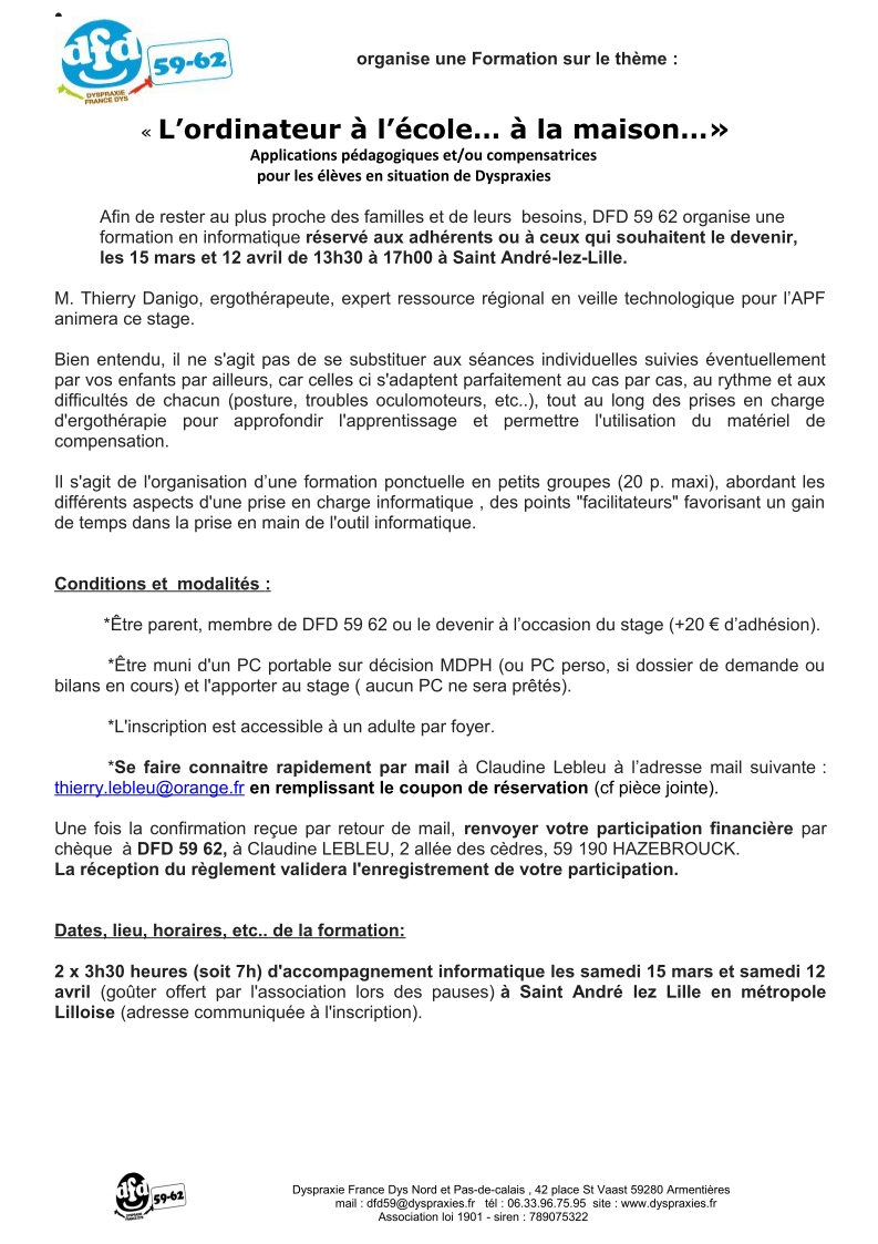 Formation informatique 1