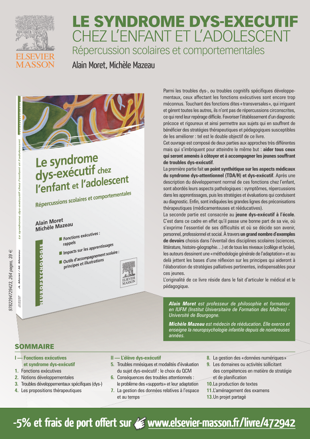 Lire la suite à propos de l’article Le syndrôme dys-exécutif chez l’enfant et l’adolescent