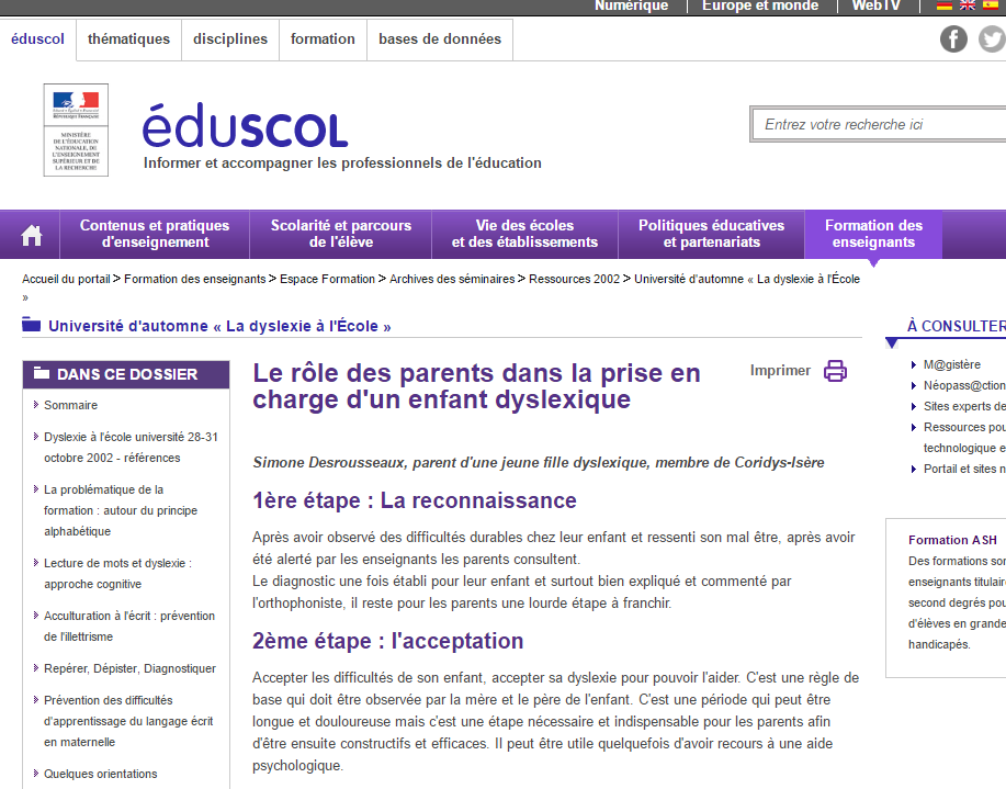 Lire la suite à propos de l’article Le rôle des parents dans la prise en charge d’un enfant dyslexique