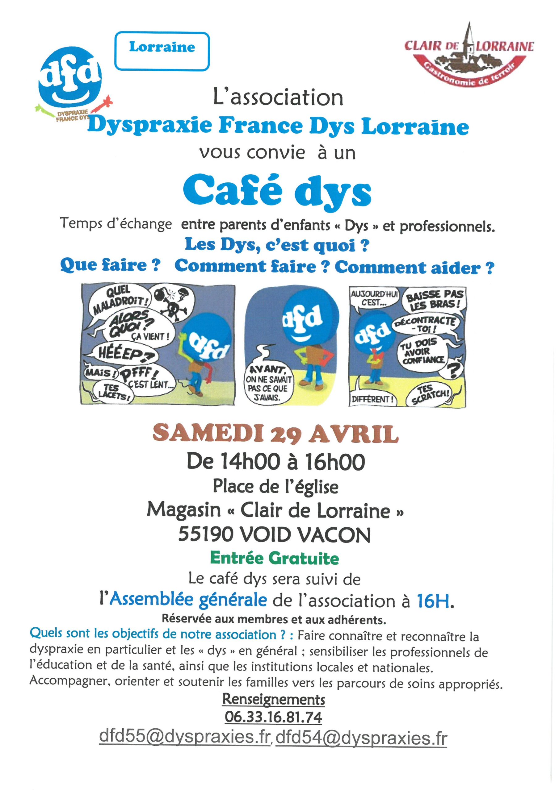 Lire la suite à propos de l’article Café dys et AG DFD Lorraine