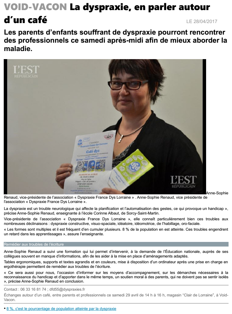 Lire la suite à propos de l’article Deux articles pour DFD Lorraine