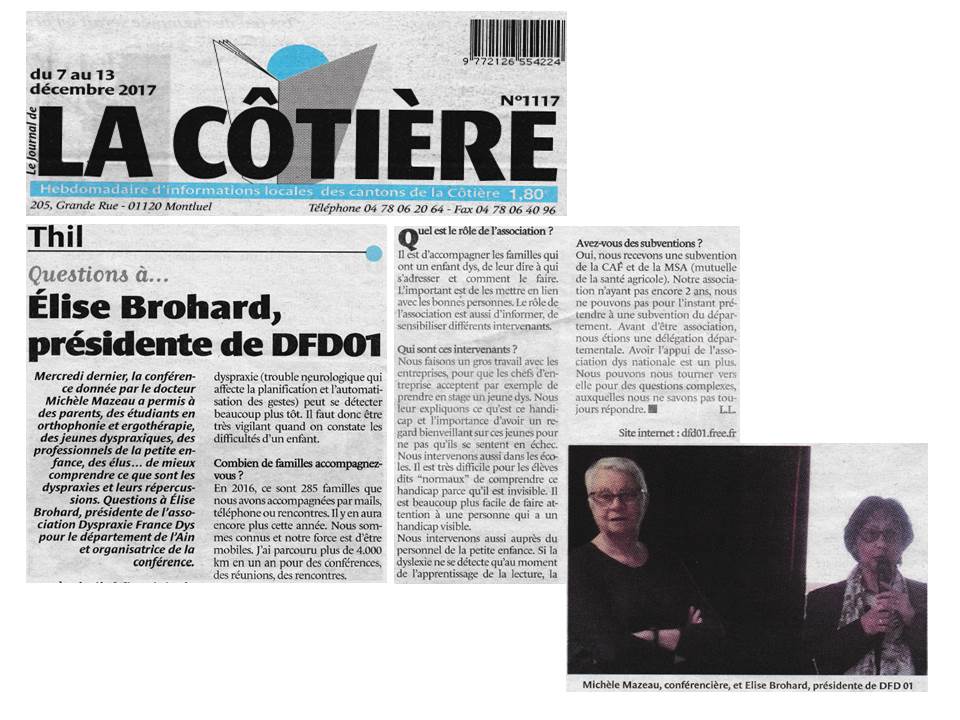 Lire la suite à propos de l’article DFD01 Conférence Michèle Mazeau àThil