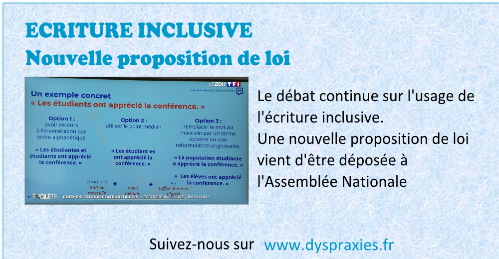 Lire la suite à propos de l’article Une nouvelle loi sur l’écriture inclusive