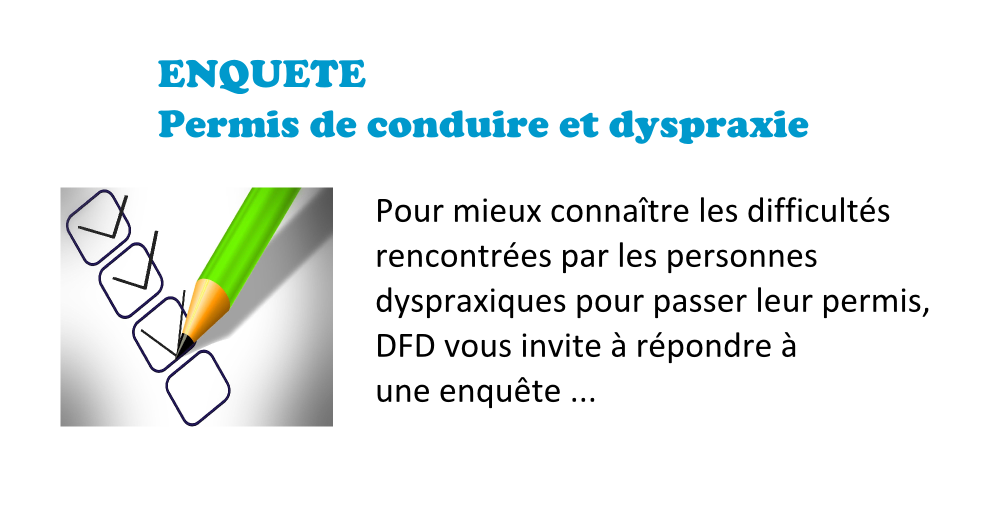 Lire la suite à propos de l’article Enquête “Permis de conduire et dyspraxie”