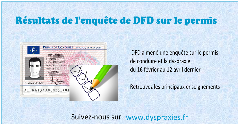 Lire la suite à propos de l’article Enquête permis et dyspraxie : enseignements