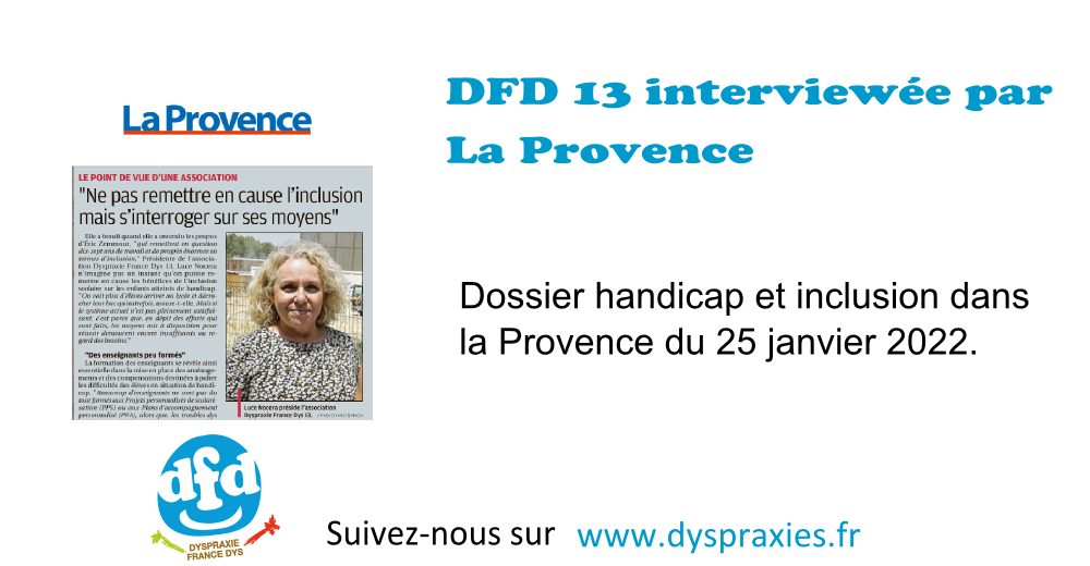 Lire la suite à propos de l’article DFD 13 interviewée par La Provence