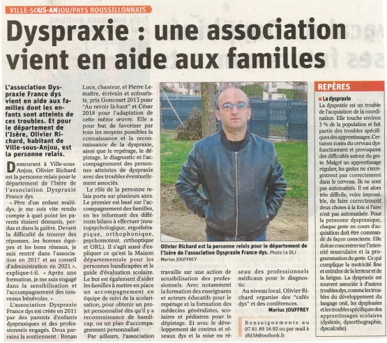 Lire la suite à propos de l’article DFD en Isère : présentation dans Le Dauphiné