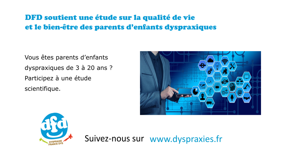 Lire la suite à propos de l’article DFD soutient une étude sur la qualité de vie et le bien-être des parents d’enfants dyspraxiques