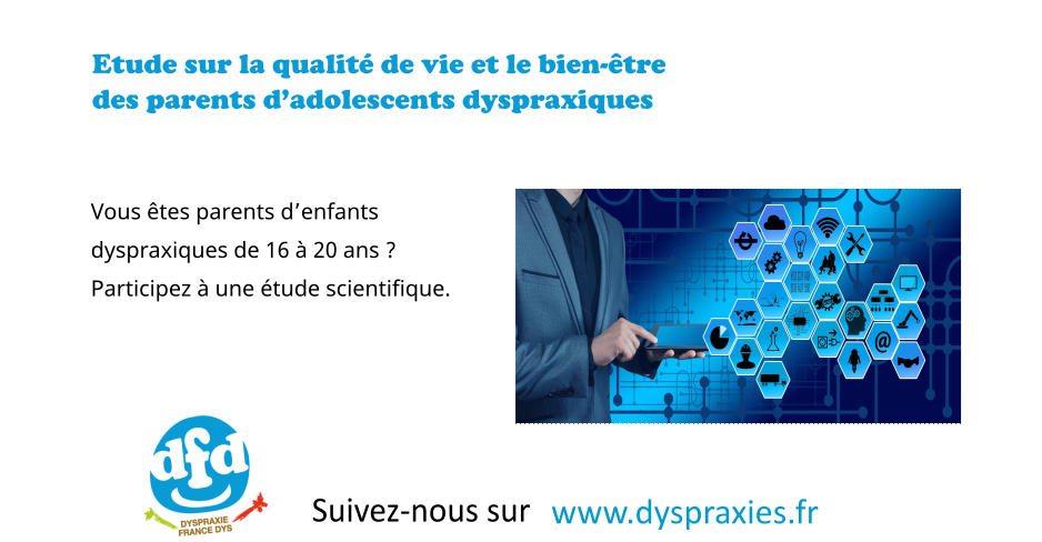 Lire la suite à propos de l’article Etude sur la qualité de vie et le bien-être des parents d’enfants dyspraxiques