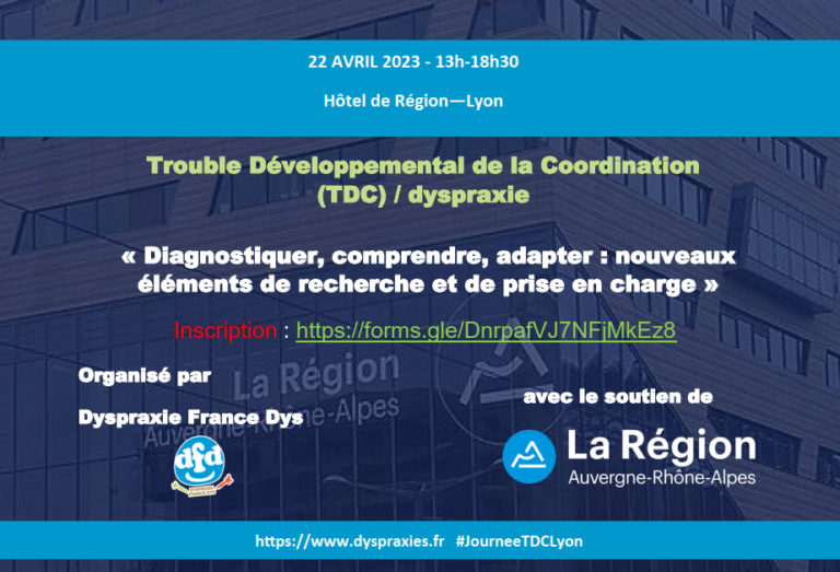 Invitation à la journée (Lyon - 22 avril) sur les travaux de recherche sur le TDC