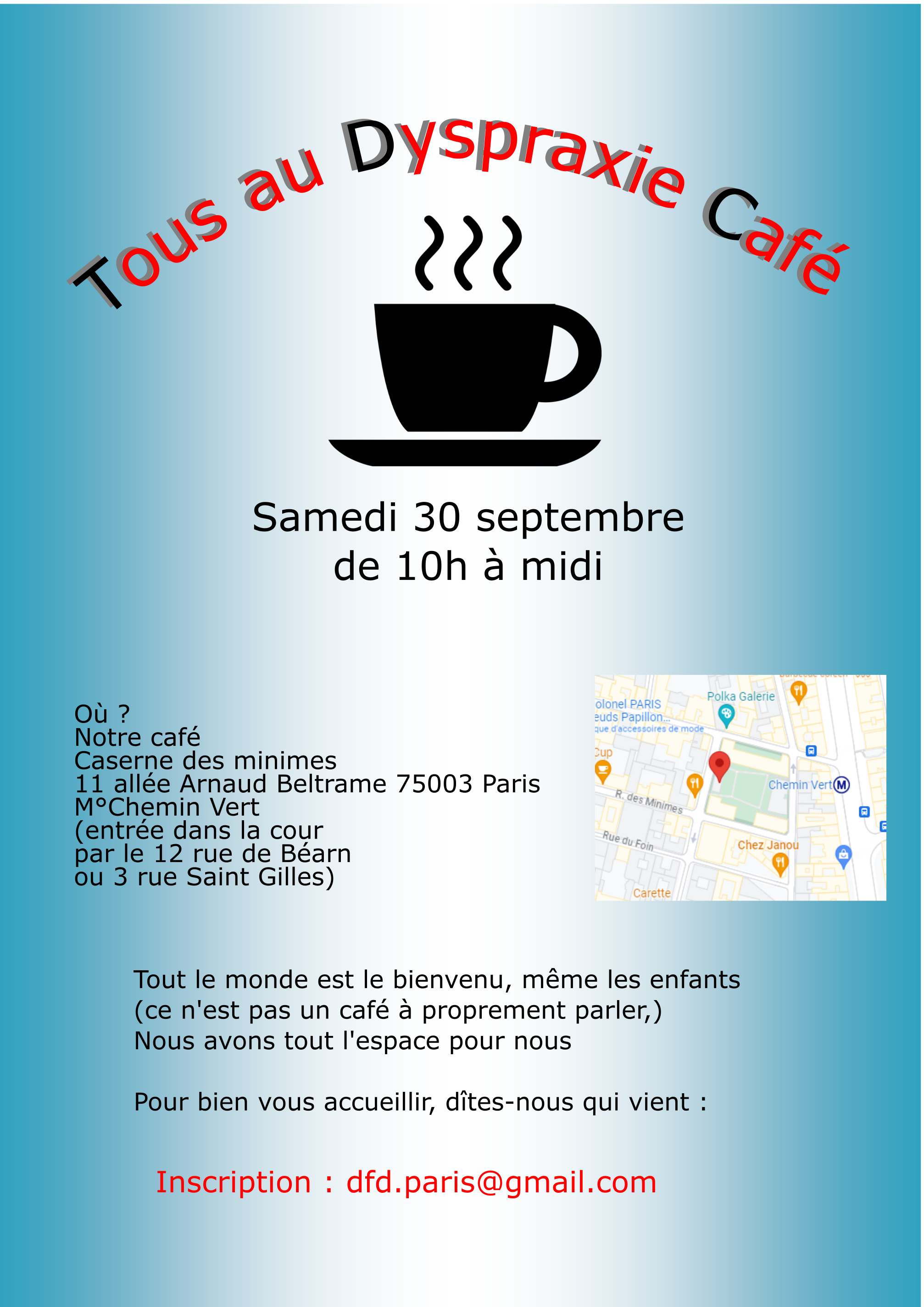 DFD Paris et IDF : Tous au Dyspraxie Café !