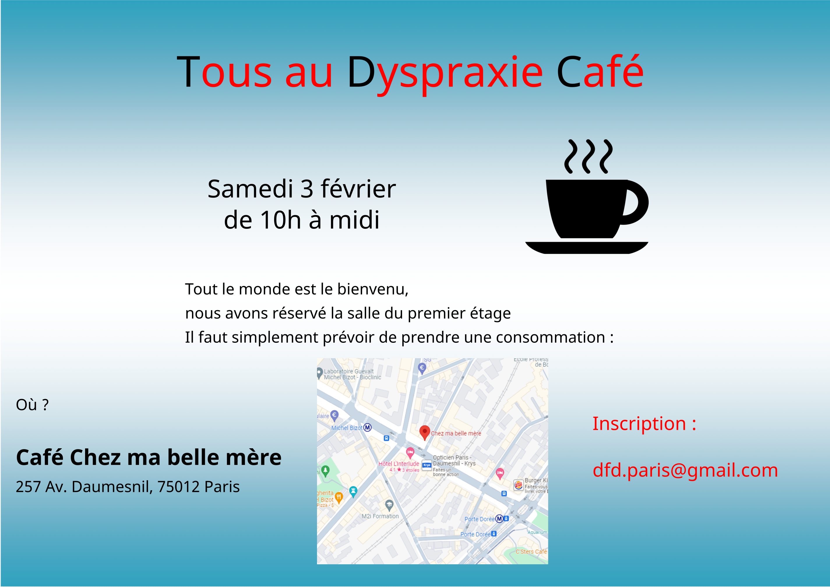 Tous au Dyspraxie Café - février 2024