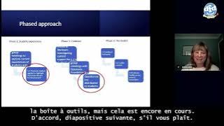 Image de l'intervenante et d'une page de sa présentation (extrait vidéo)